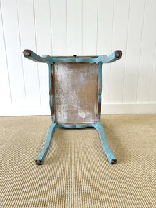 A Vintage French Provincial Painted Blue Side Table