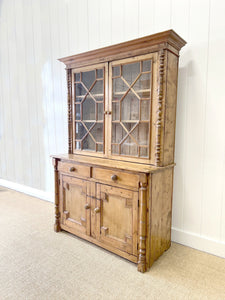 A 19th Century Cornish Pine Bookcase Cabinet or Hutch