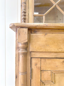 A 19th Century Cornish Pine Bookcase Cabinet or Hutch