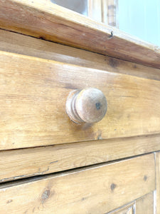 A 19th Century Cornish Pine Bookcase Cabinet or Hutch