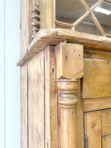 A 19th Century Cornish Pine Bookcase Cabinet or Hutch