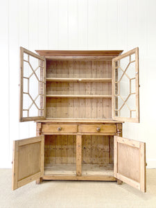 A 19th Century Cornish Pine Bookcase Cabinet or Hutch