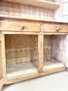 A 19th Century Cornish Pine Bookcase Cabinet or Hutch