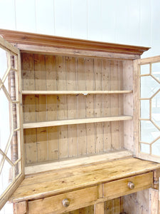 A 19th Century Cornish Pine Bookcase Cabinet or Hutch