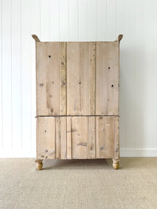 A 19th Century English Pine Linen Press Cupboard