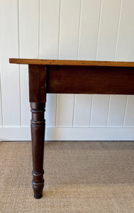 A Country Pine 8ft Dining Farm or Harvest Table c1890