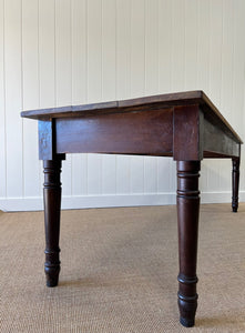 A Country Pine 8ft Dining Farm or Harvest Table c1890