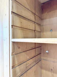 A 19th Century English Pine Linen Press Cupboard