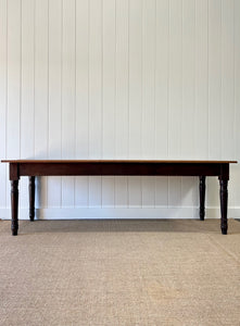 A Country Pine 8ft Dining Farm or Harvest Table c1890