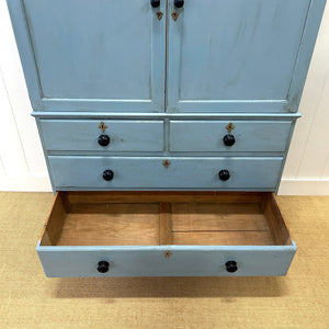 A 19th Century English Pine Linen Press Cupboard