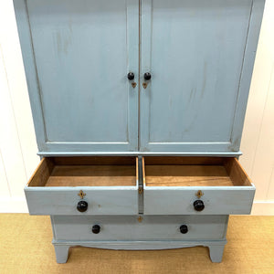 A 19th Century English Pine Linen Press Cupboard