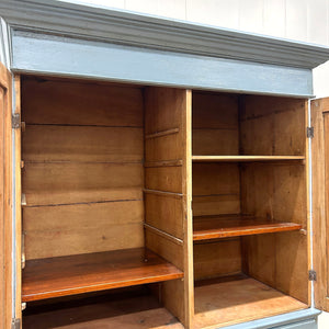 A 19th Century English Pine Linen Press Cupboard