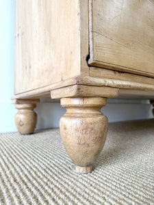 A 19th Century English Pine Linen Press Cupboard