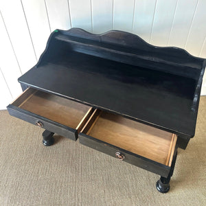 Antique English Ebonized Console Table c1890