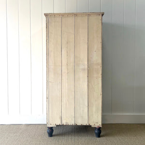 A Tall 19th Century English Pine Chest of Drawers/Dresser with Tulip Feet