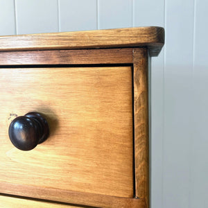 A Tall 19th Century English Pine Chest of Drawers/Dresser with Tulip Feet