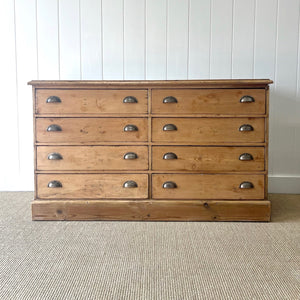 A 19th Century English Bank of Drawers or Sideboard