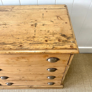 A 19th Century English Bank of Drawers or Sideboard