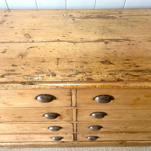 A 19th Century English Bank of Drawers or Sideboard