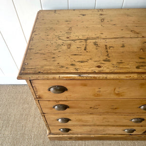 A 19th Century English Bank of Drawers or Sideboard