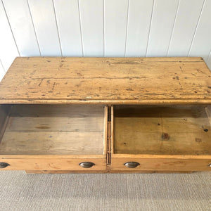 A 19th Century English Bank of Drawers or Sideboard