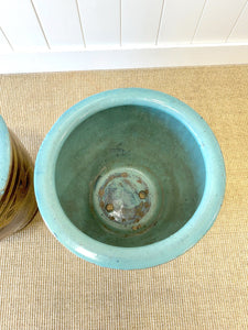 A Pair of Antique Chinese Garden Pots with Dragon Motif