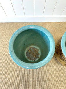 A Pair of Antique Chinese Garden Pots with Dragon Motif