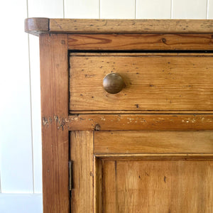 A Large Antique English Pine Sideboard c1890