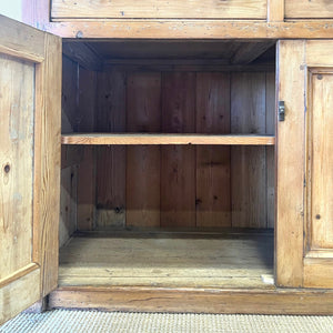 A Large Antique English Pine Sideboard c1890