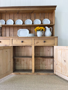 A Large 19th Century Pine Welsh Dresser or Cupboard