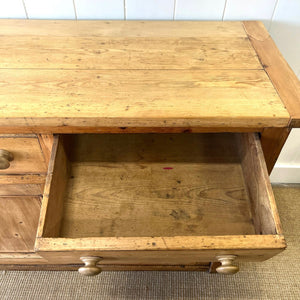 A Large Antique English Pine Sideboard c1890