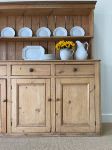 A Large 19th Century Pine Welsh Dresser or Cupboard