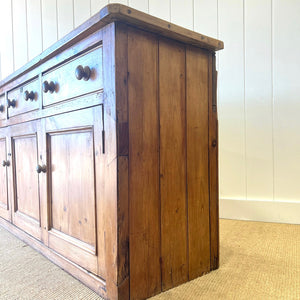 A Large Antique English Pine Sideboard c1890