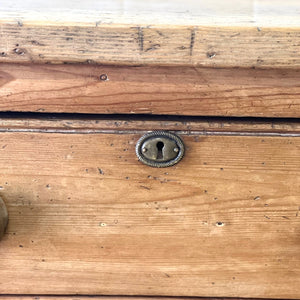 A Large Antique English Pine Sideboard c1890