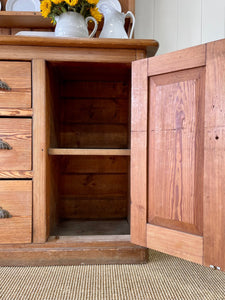 A Large 19th Century Pitch Pine Welsh Dresser or Cupboard