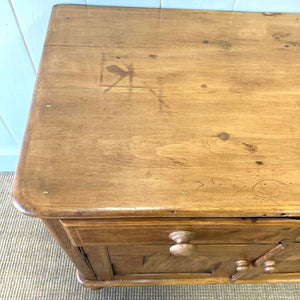 A Pleasant English Pine Cabinet or Sideboard