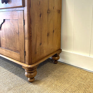 A Pleasant English Pine Cabinet or Sideboard