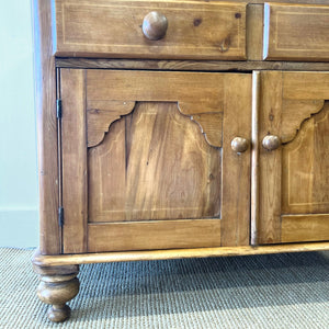 A Pleasant English Pine Cabinet or Sideboard