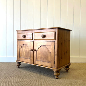 A Pleasant English Pine Cabinet or Sideboard