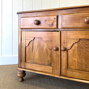 A Pleasant English Pine Cabinet or Sideboard