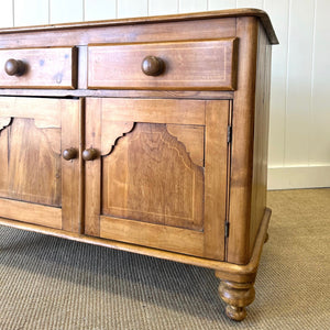 A Pleasant English Pine Cabinet or Sideboard