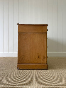 Antique English Pine Pedestal Desk c1890