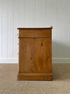 Antique English Pine Pedestal Desk c1890