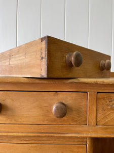 Antique English Pine Pedestal Desk c1890