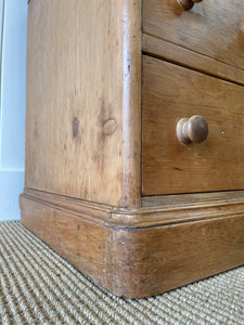 Antique English Pine Pedestal Desk c1890