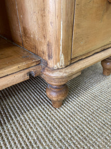 A Diminutive English Pine Sideboard c1870