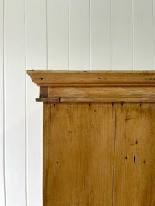 A Handsome English 19th Pine Cupboard with Porcelain Knobs