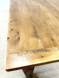 A Monumental Vintage 8ft English Pine Farmhouse Table