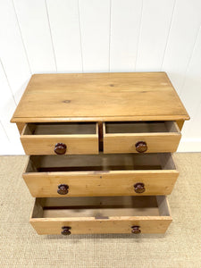 An Antique English Pine Chest of Drawers Dresser c1890