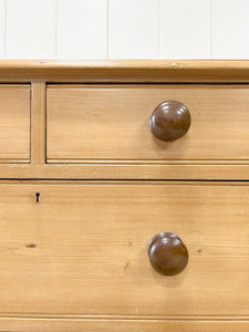 An Antique English Pine Chest of Drawers Dresser c1890